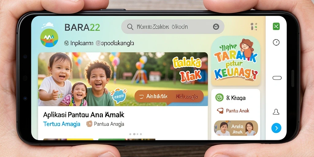 Screenshot BARA22 menampilkan antarmuka pemantauan anak yang intuitif.