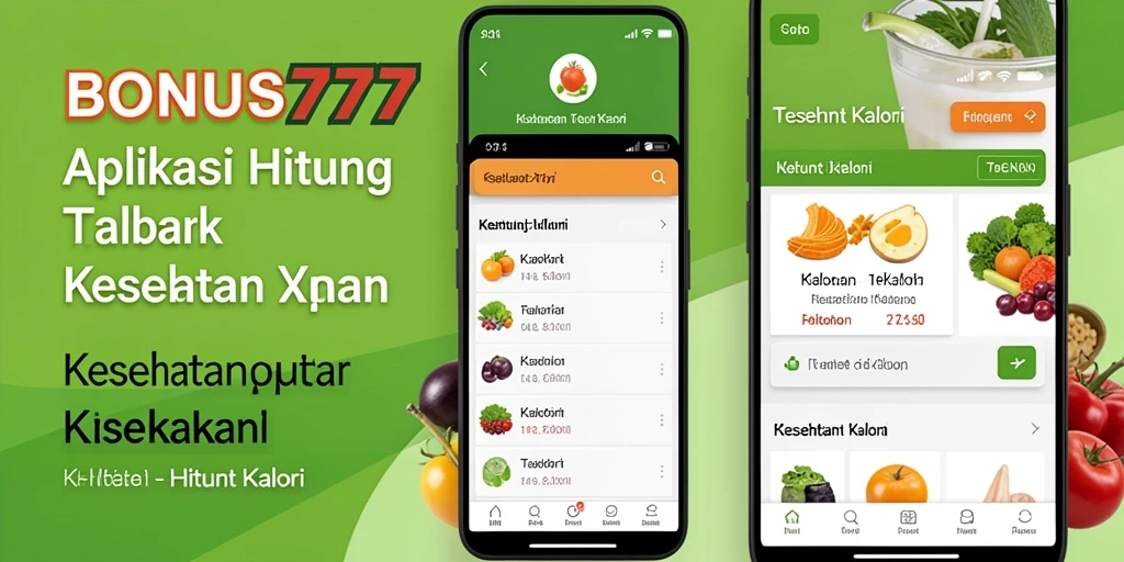 Tampilan utama BONUS777 menunjukkan fitur Hitung Kalori secara jelas dan informatif.