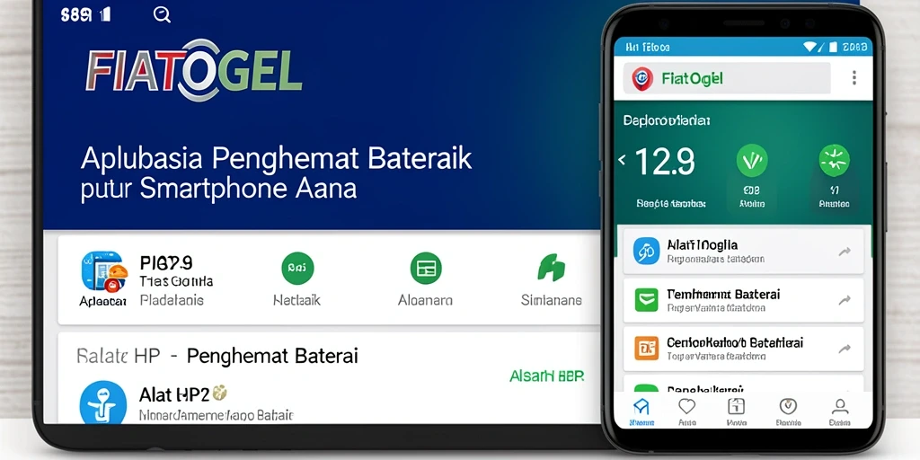 Antarmuka FIATOGEL menampilkan fitur-fitur Penghemat Baterai yang intuitif.