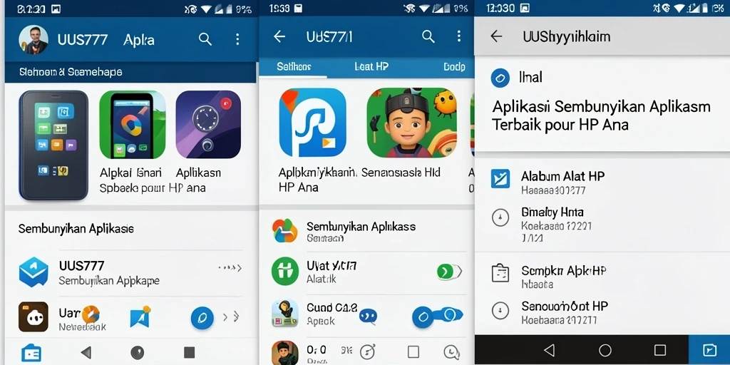 Tampilan antarmuka UUS777 yang sederhana dan fungsional untuk menyembunyikan aplikasi.