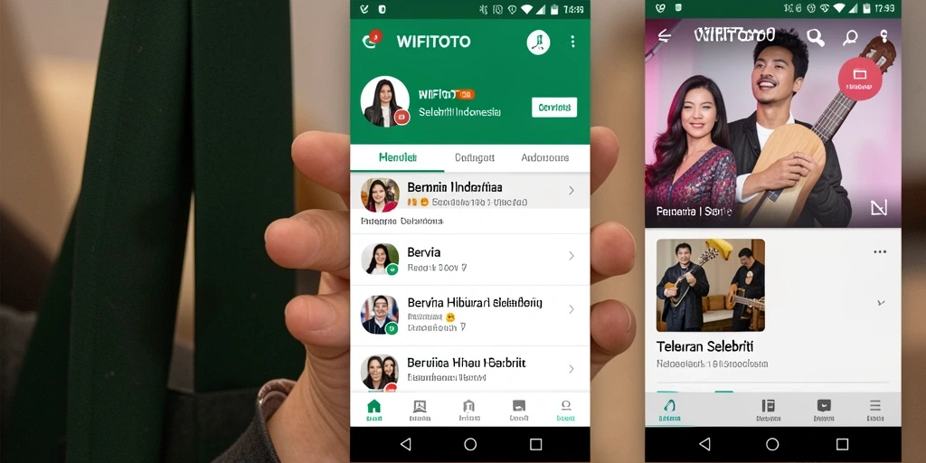 Antarmuka WIFITOTO menampilkan berita selebriti terbaru dengan jelas.