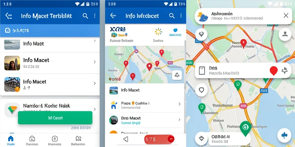 Antarmuka aplikasi X78 yang menampilkan informasi kemacetan terkini.