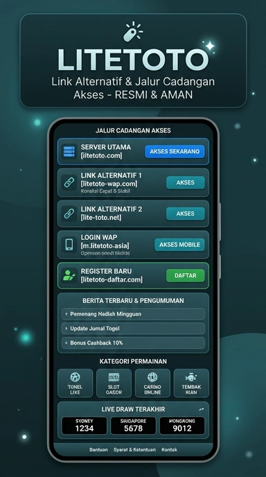 Tampilan link alternatif litetoto